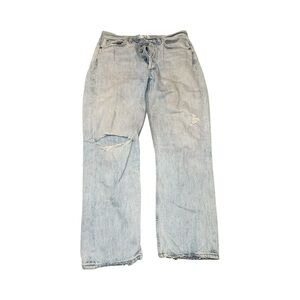 Agolde Riley High Rise Distressed Straight Leg Jeans, Size 29, Flawed*